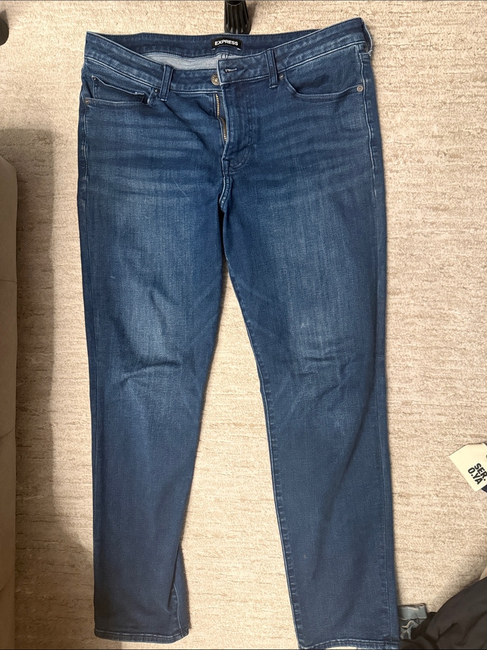 Express Men’s Indigo Blue Slim Straight Jeans